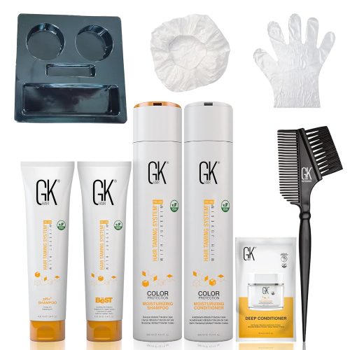 GK HAIR Tratamiento de Keratina Queratina The Best Consumer Box Kit (10.1 Fl Oz/300ml) Smoothing Keratin Treatment Professional Straightening For Silky Smooth & Frizzy Hair